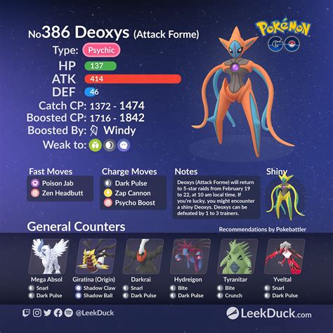 attack forme deoxys pokemon go.